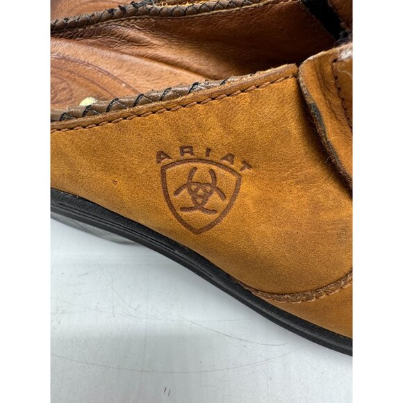 Ariat Clogs Women Leather Suede Mules Slip On Tassel Mendocino Shoes Sz 8B Brown - Picture 3 of 13